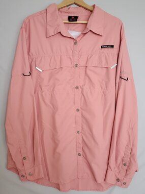 Little Donkey Andy Shirt Women XXL Salmon Dry Tech Outdoor Hiking Vented Fishing